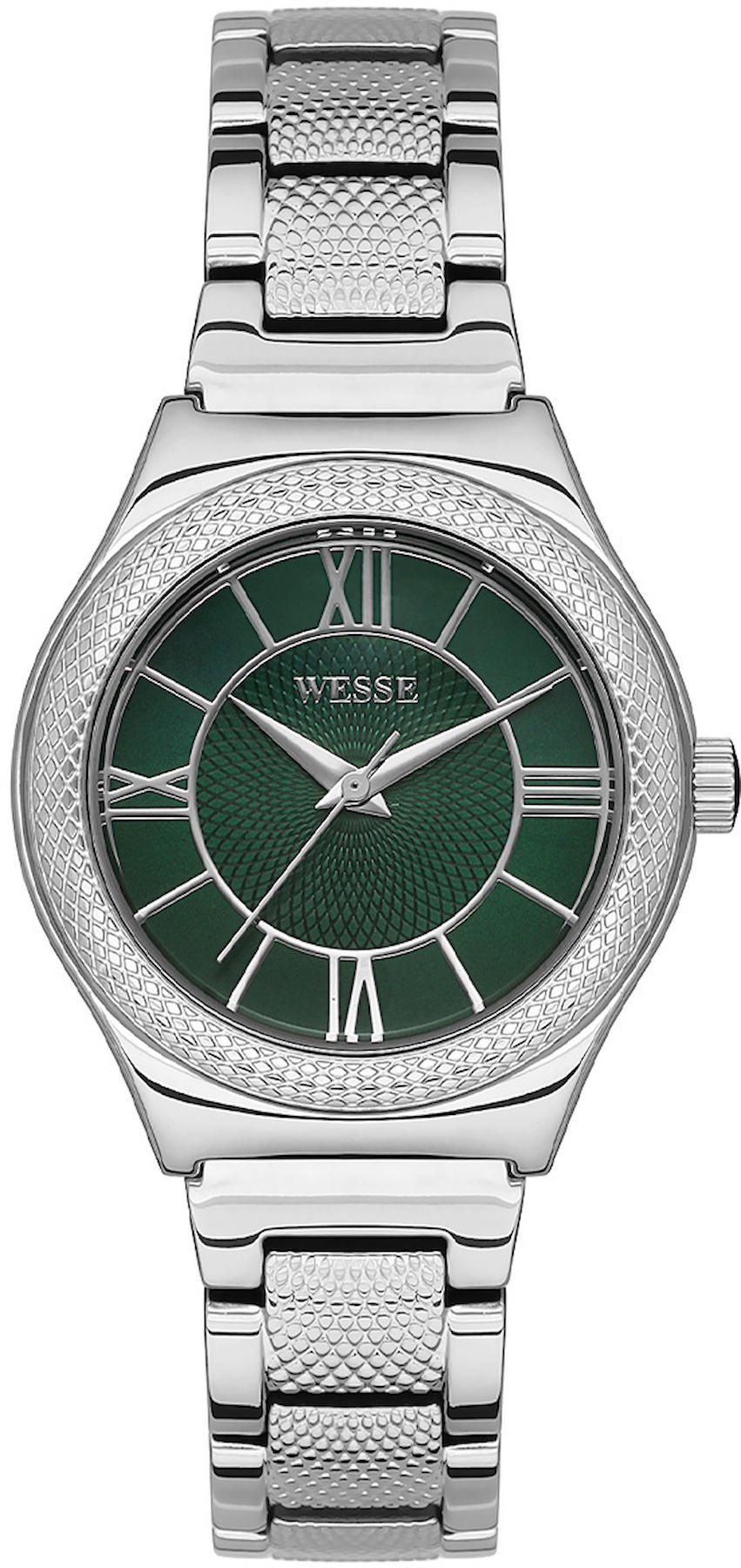 Wesse WWL111301 34 mm Gri Çelik Kordon Analog Kadın Kol Saati