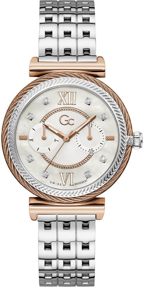 Guess GCY76001L1MF Takvimli 38 mm Gri-Rose Gold Çelik Kordon Analog Kadın Kol Saati