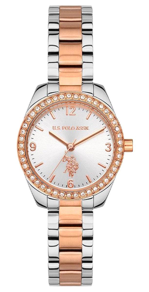 U.S. Polo Assn USPA2064-05 28 mm Gri-Rose Gold Çelik Kordon Analog Kadın Kol Saati