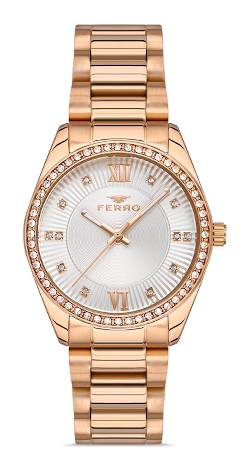 Ferro FL21263A-C 30 mm Rose Gold Metal Kordon Analog Kadın Kol Saati