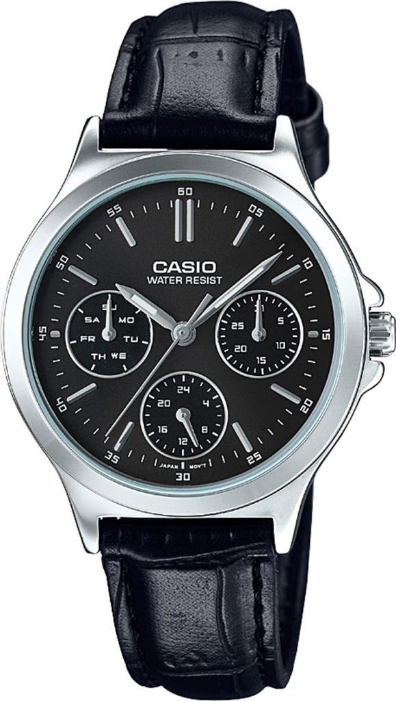 Casio LTP-V300L-1AUDF Takvimli 33 mm Siyah Deri Kordon Analog Kadın Kol Saati