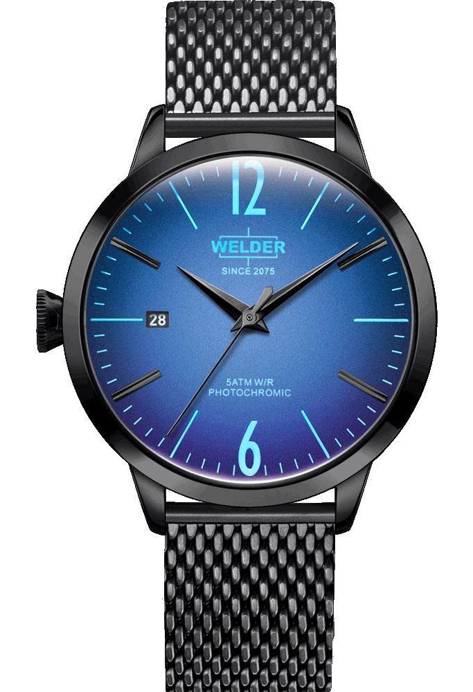 Welder Watch WRC627 Takvimli 38 mm Siyah Çelik Kordon Analog Kadın Kol Saati