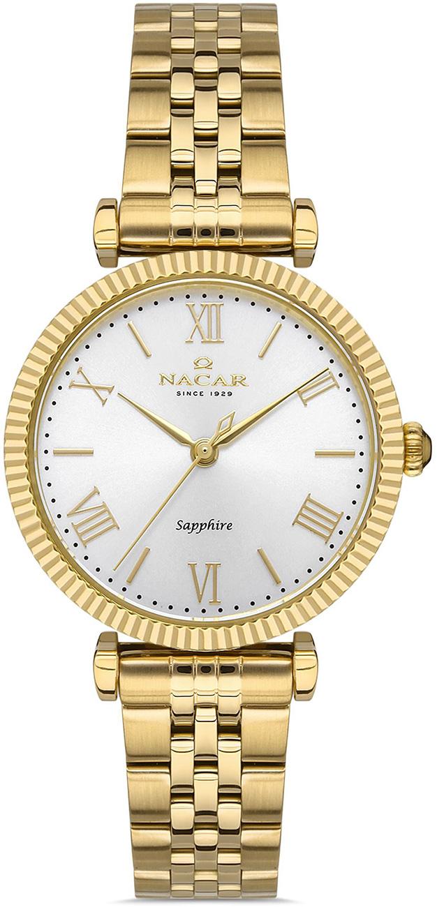 Nacar 34-39B553-DSM 32 mm Sarı Metal Kordon Analog Kadın Kol Saati
