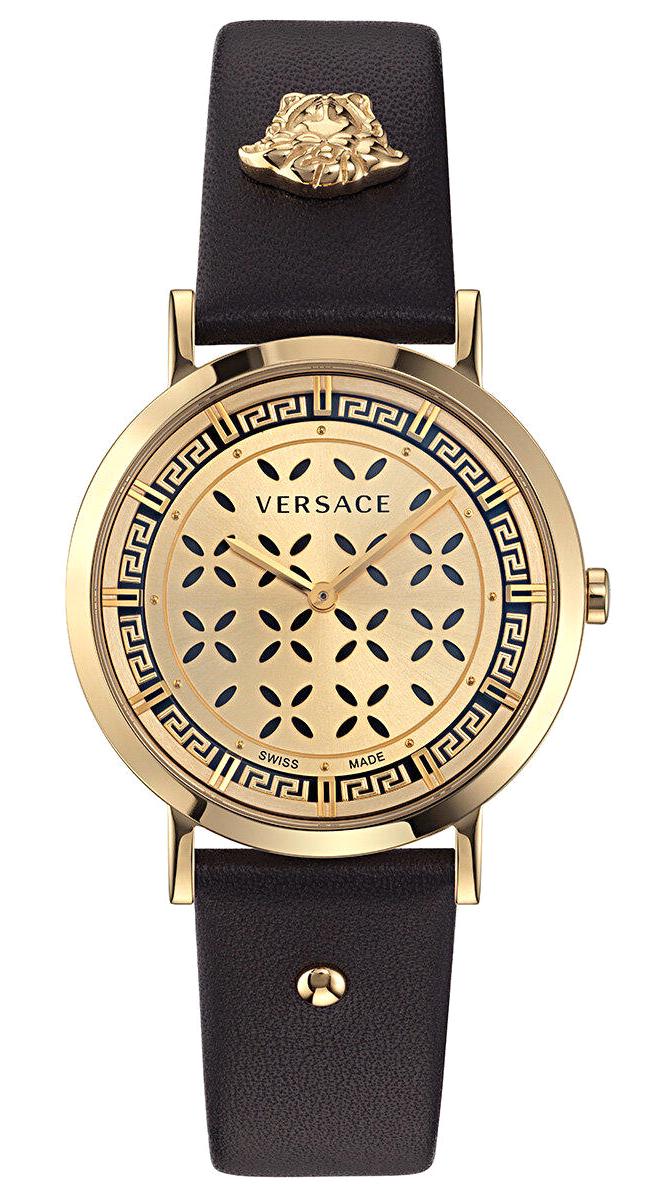 Versace VRSCVE3M01023 36 mm Siyah Deri Kordon Analog Kadın Kol Saati