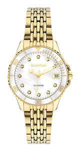 Quantum IML1059.120 Takvimli 31 mm Altın Çelik Kordon Analog Kadın Kol Saati