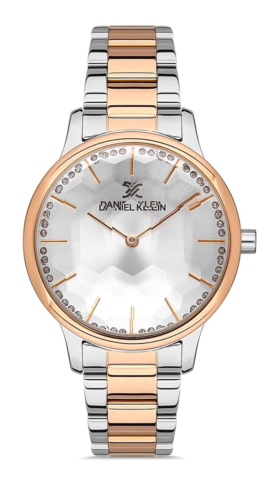 Daniel Klein DKE.1.10227.4 34 mm Gri-Rose Gold Metal Kordon Analog Kadın Kol Saati