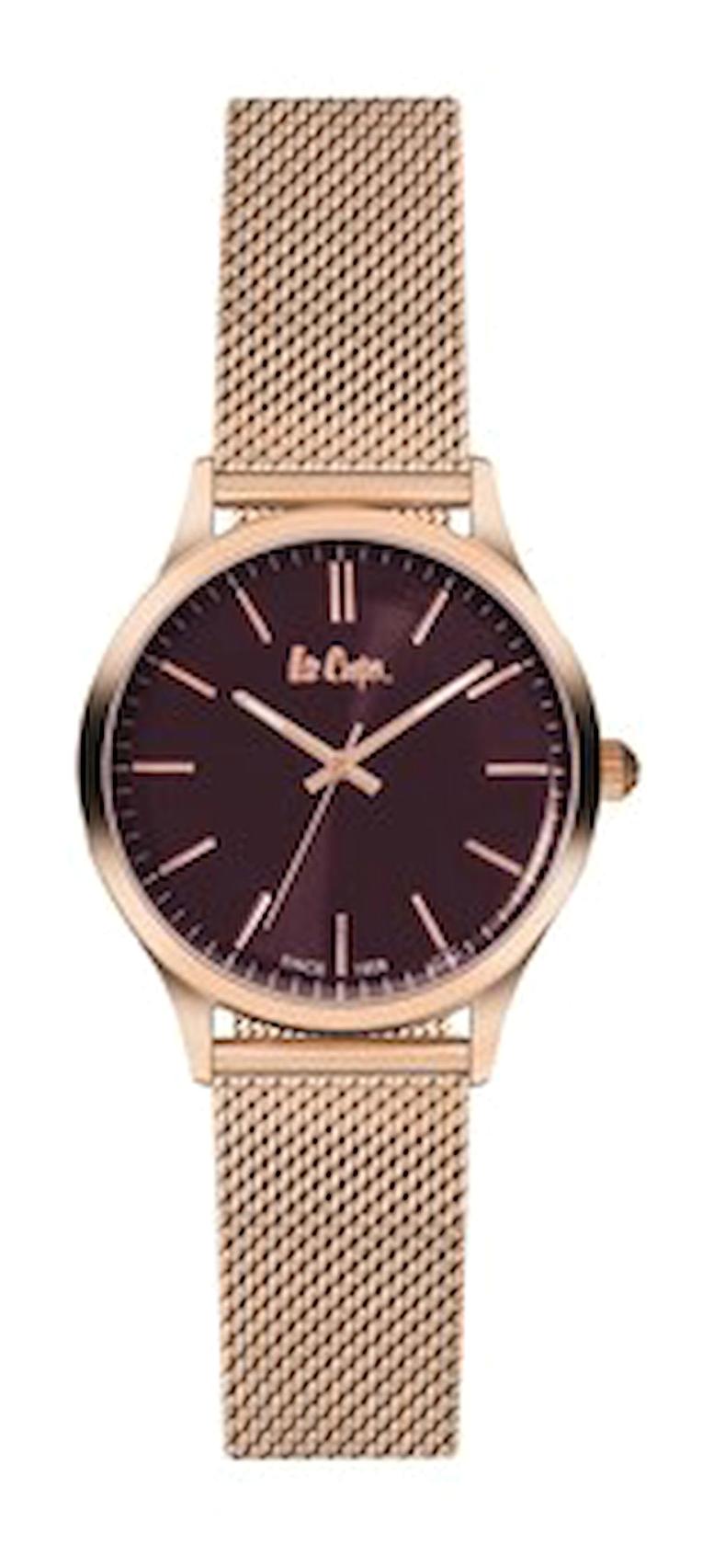 Lee Cooper LC06301.480 40 mm Rose Gold Metal Kordon Analog Kadın Kol Saati
