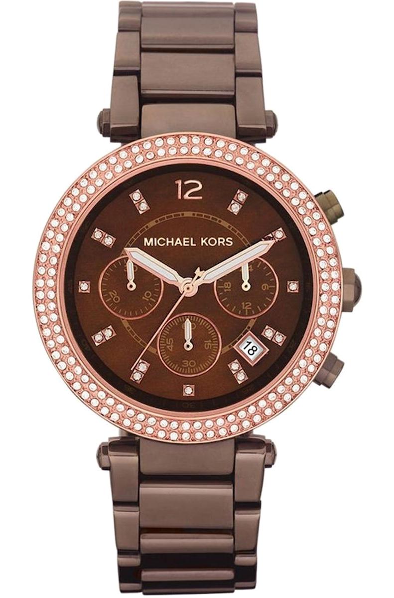 Michael Kors MK5578 Takvimli 38 mm Kahverengi Çelik Kordon Analog Kadın Kol Saati