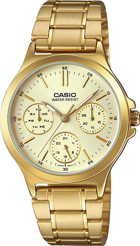 Casio LTP-V300G-9A Takvimli 33 mm Altın Çelik Kordon Analog Kadın Kol Saati