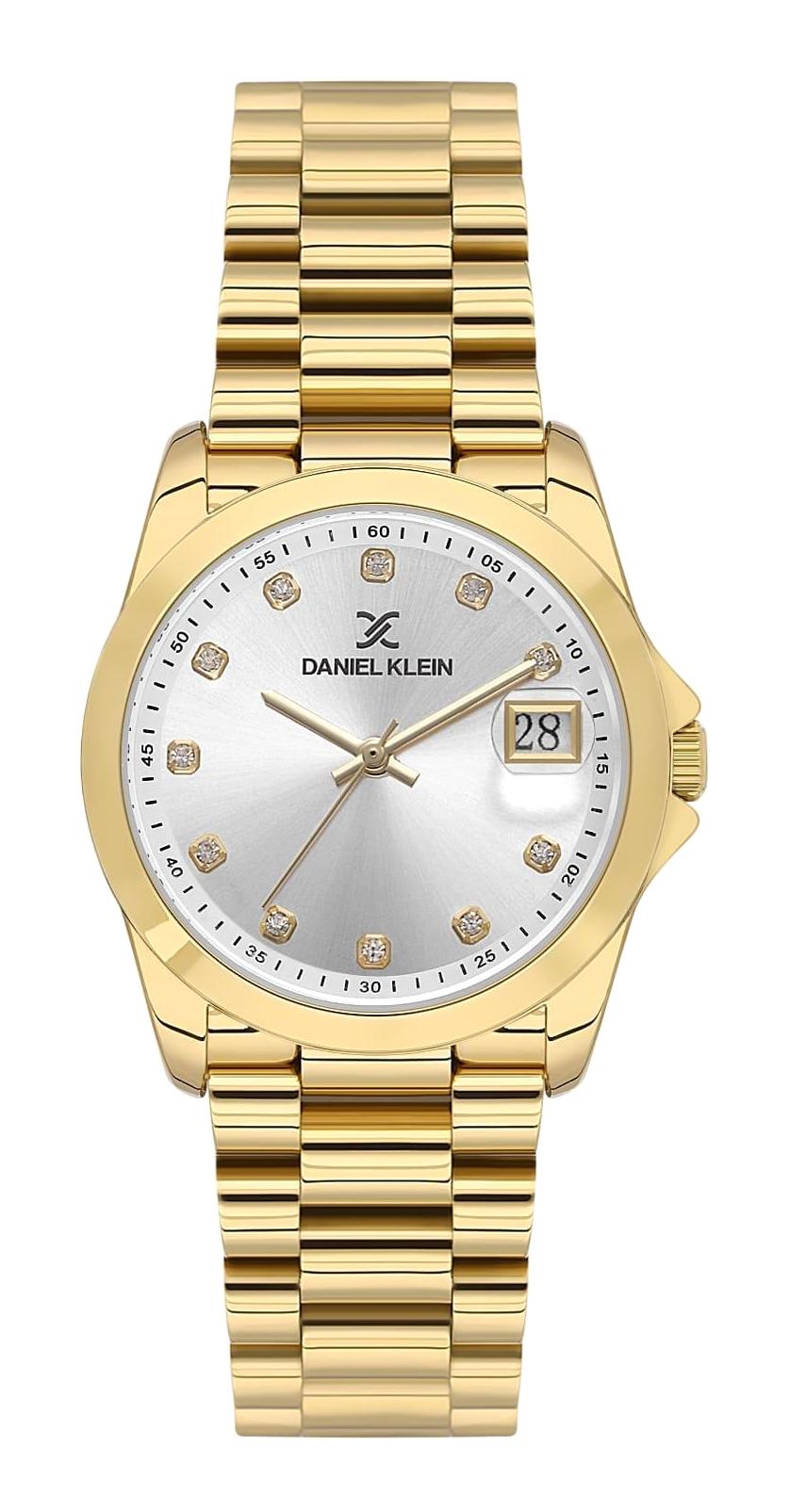 Daniel Klein DK.1.13830-4 Takvimli 32 mm Altın Metal Kordon Analog Kadın Kol Saati