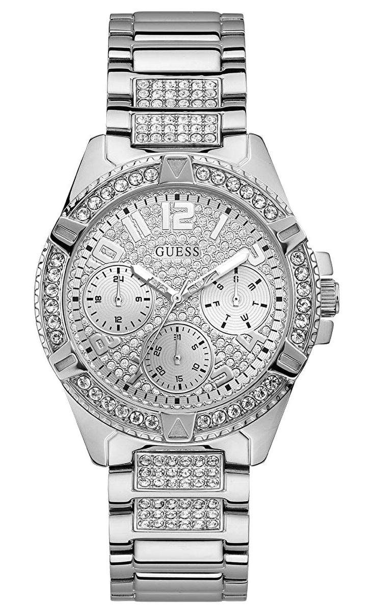 Guess GUW1156L1 Takvimli 40 mm Gri Çelik Kordon Analog Kadın Kol Saati