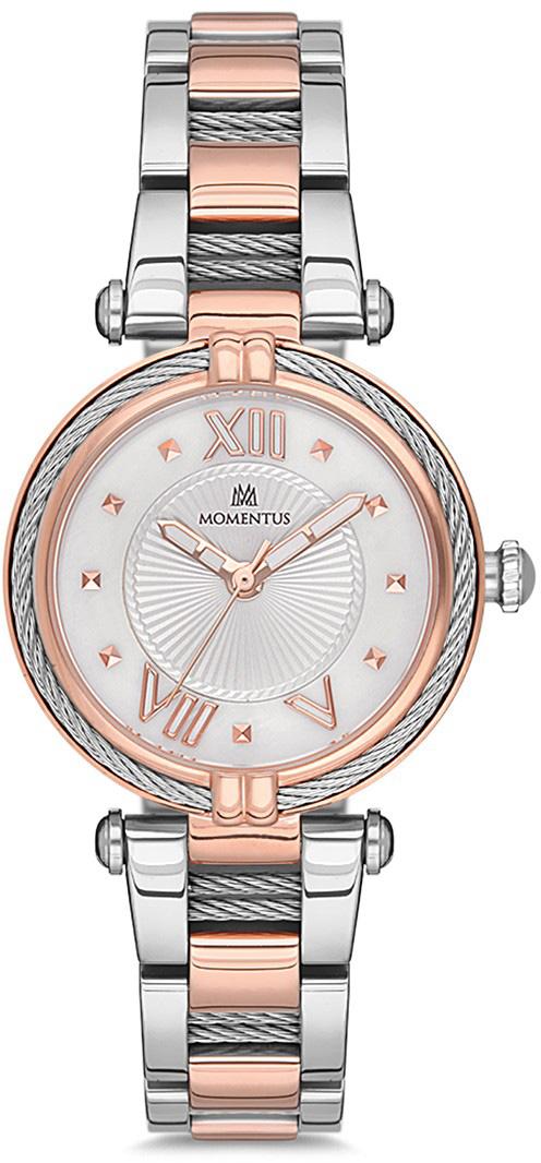 Momentus CS376T-02SR 36 mm Gri-Rose Gold Çelik Kordon Analog Kadın Kol Saati