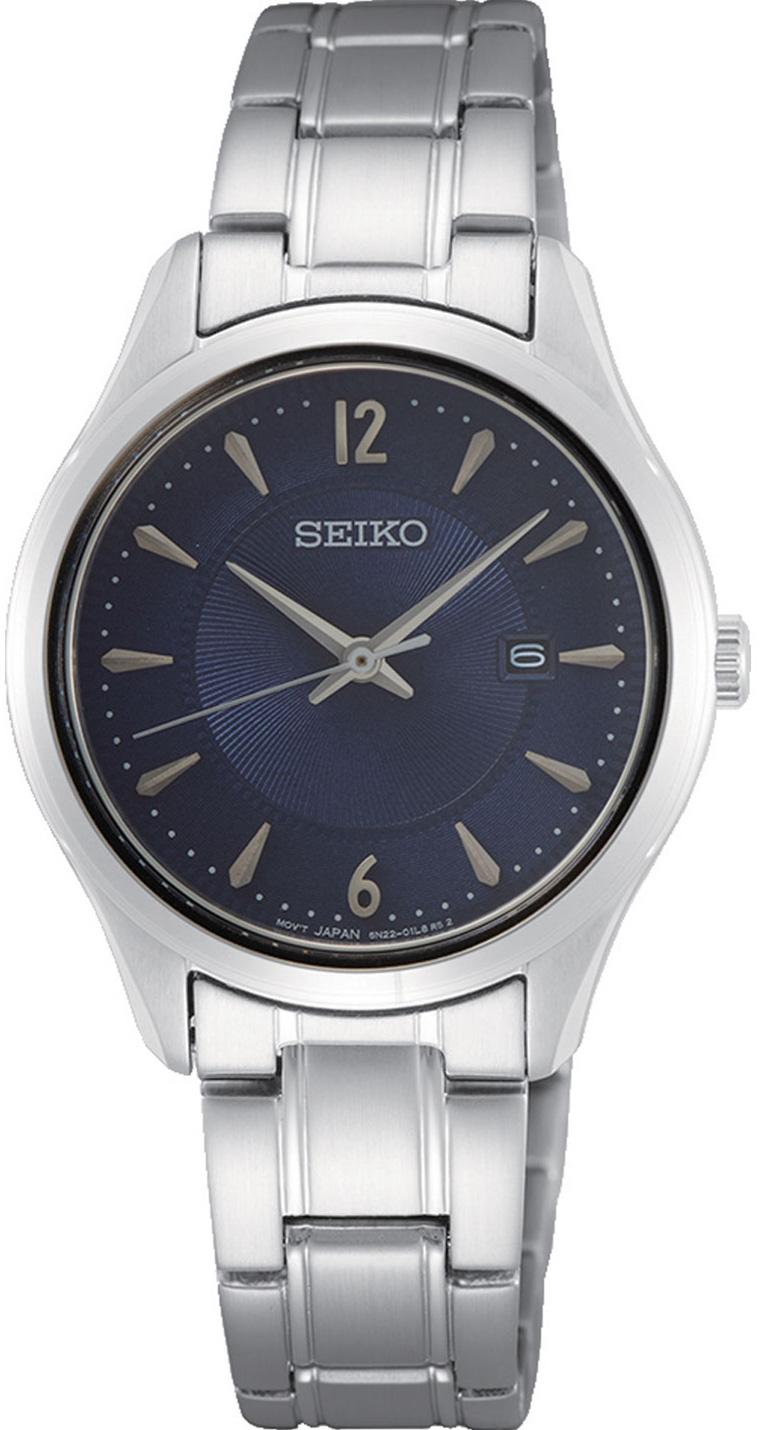 Seiko SUR425P Takvimli 30 mm Gri Çelik Kordon Analog Kadın Kol Saati