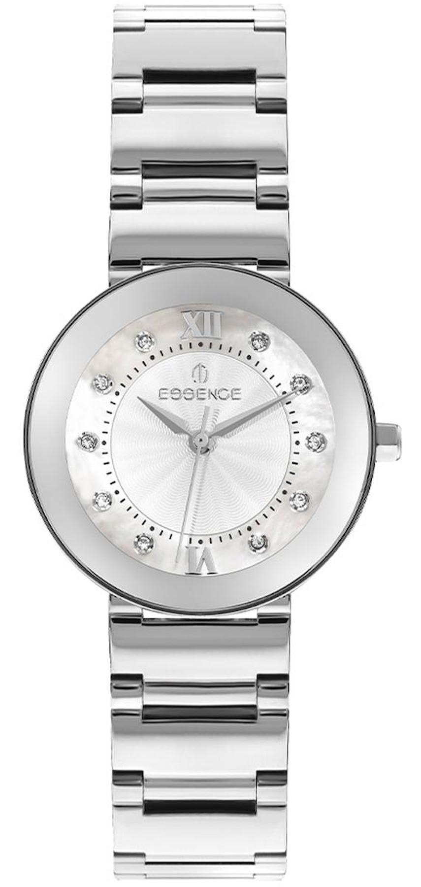 Essence D1127.320 33 mm Gri Çelik Kordon Analog Kadın Kol Saati