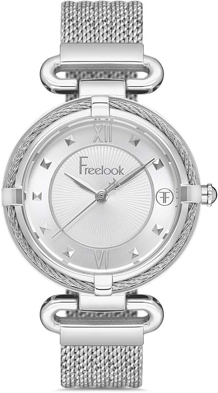 Freelook FL.1.10207.1 34 mm Gri Çelik Kordon Analog Kadın Kol Saati