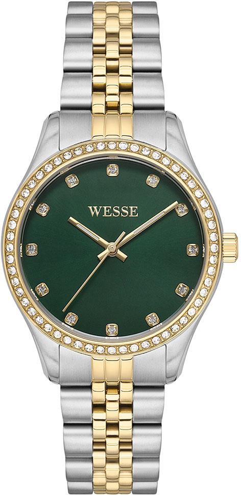 Wesse WWL109703 35 mm Altın-Gri Çelik Kordon Analog Kadın Kol Saati