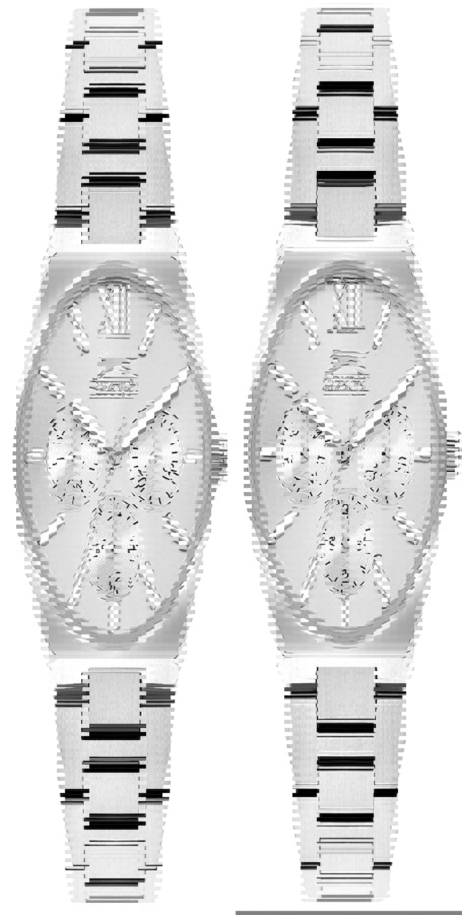 Slazenger SL.09.2243.4.01 Takvimli 36 mm Gri Çelik Kordon Analog Kadın Kol Saati