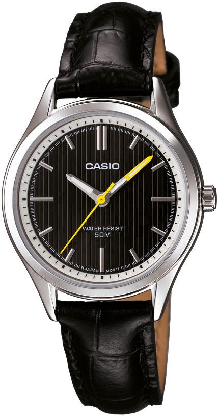 Casio LTP-E104L-1A 30 mm Siyah Deri Kordon Analog Kadın Kol Saati
