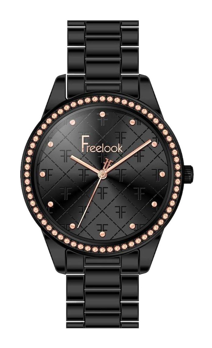 Freelook FL.1.10121.5 34 mm Siyah Çelik Kordon Analog Kadın Kol Saati
