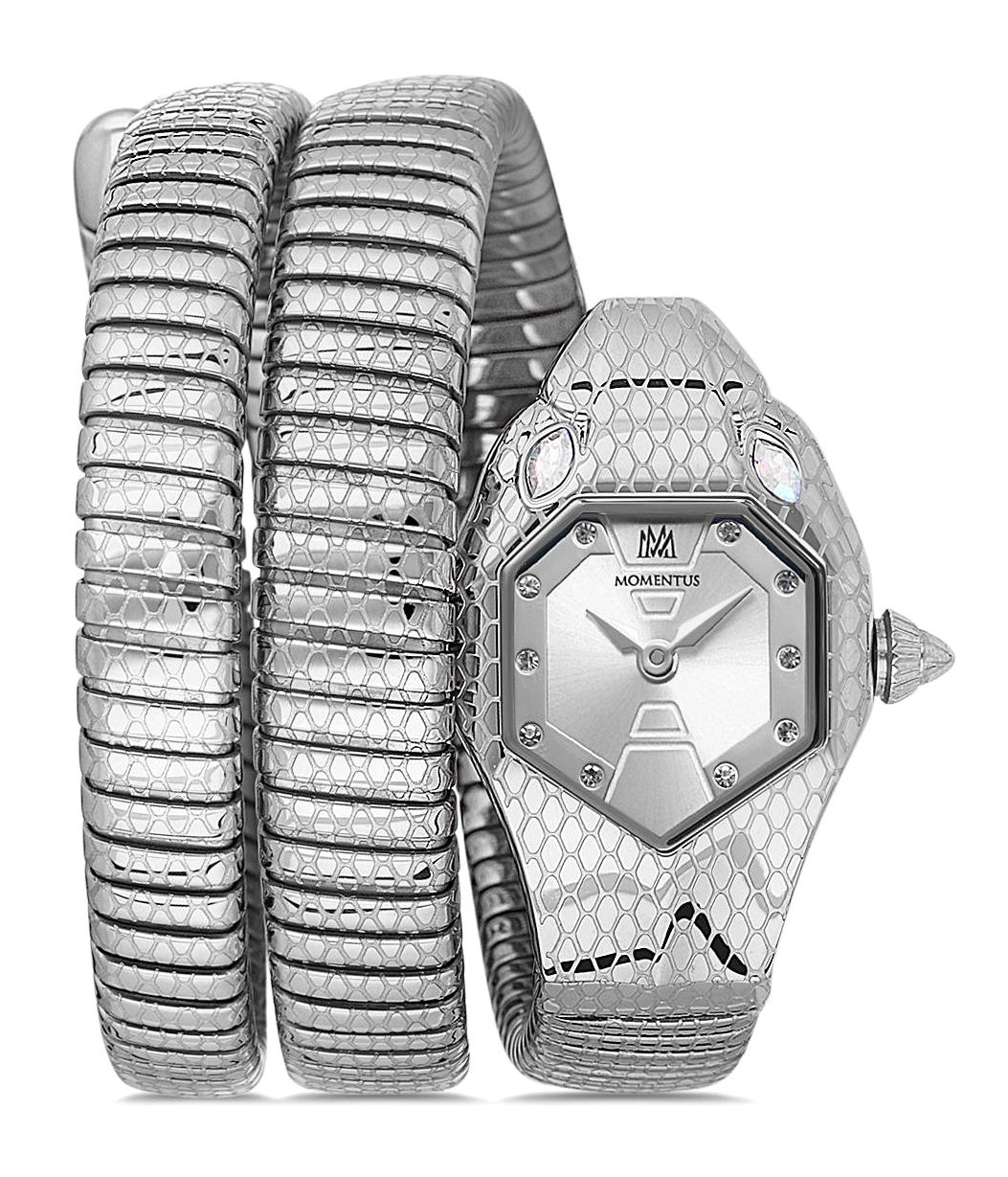 Momentus SS260S-02SS 15-16.5 mm Gri Çelik-Sarmal Kordon Analog Kadın Kol Saati