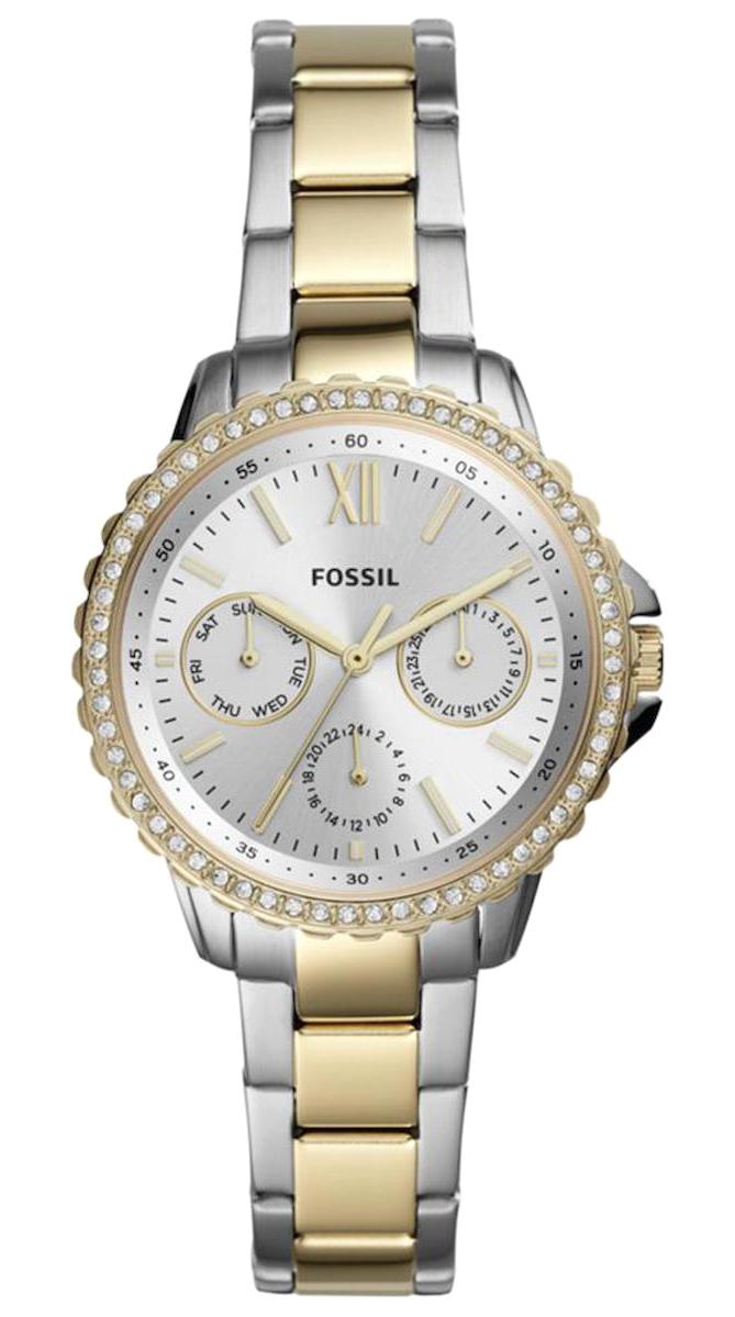 Fossil FES4784 34 mm Altın-Gri Çelik Kordon Analog Kadın Kol Saati