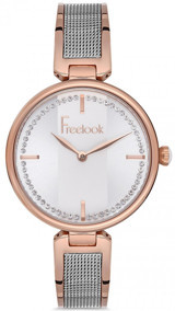 Freelook FL.1.10161.5 34 mm Gri-Rose Gold Çelik Kordon Analog Kadın Kol Saati