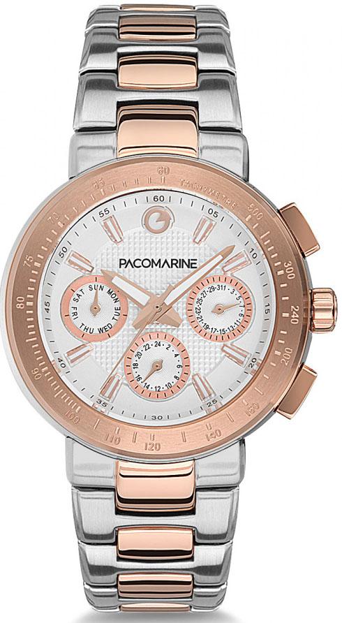 Pacomarine PM.61131.04 Takvimli 36 mm Gri-Rose Gold Çelik Kordon Analog Kadın Kol Saati