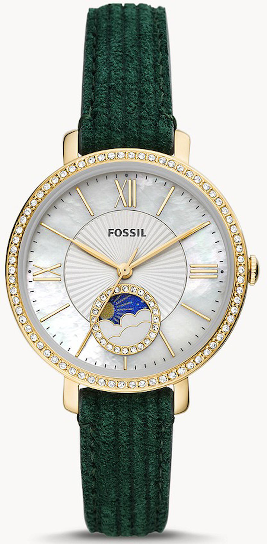 Fossil FES5244 36 mm Yeşil Deri Kordon Analog Kadın Kol Saati