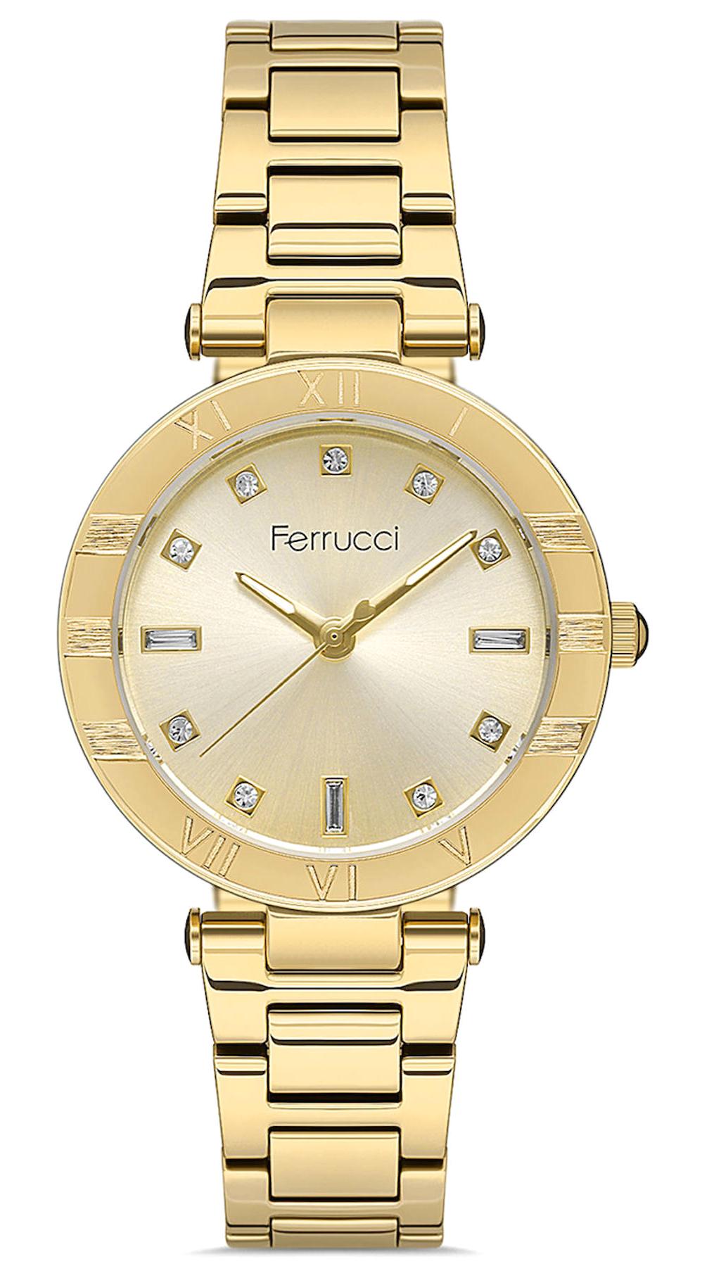 Ferrucci Premium 36 mm Rose Gold Çelik Kordon Analog Kadın Kol Saati