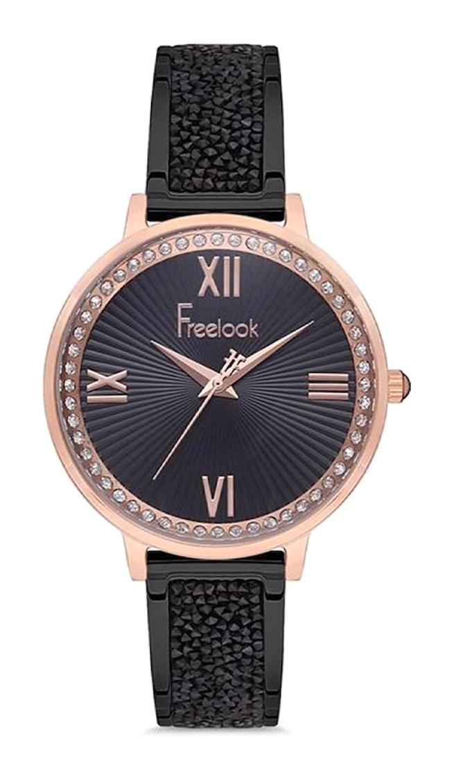 Freelook FL.1.10096.5 34 mm Siyah Çelik Kordon Analog Kadın Kol Saati