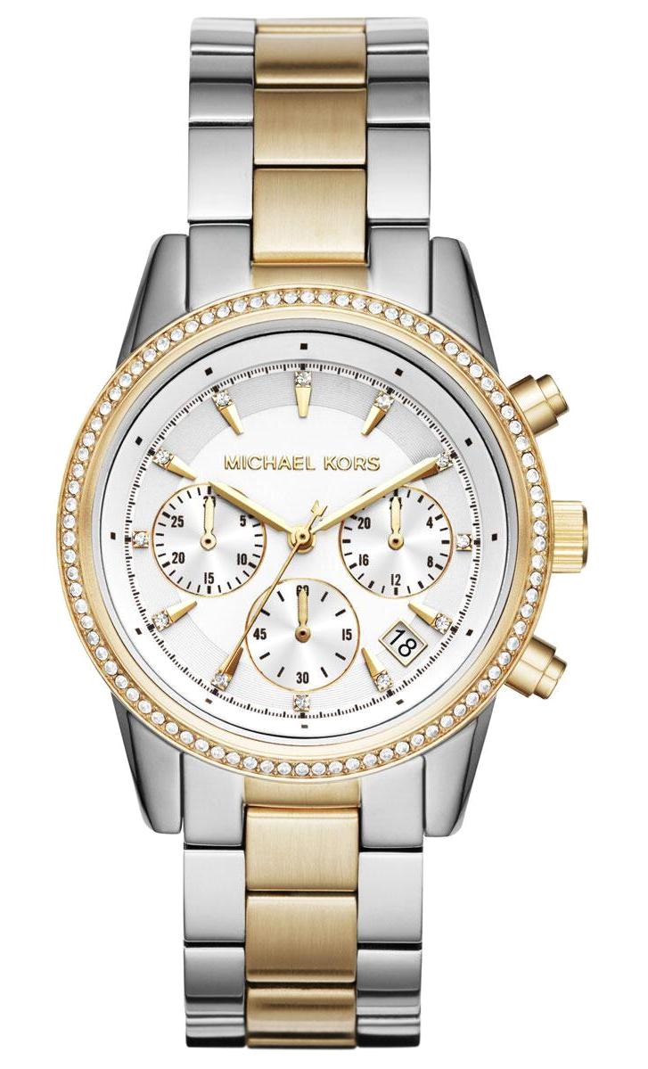 Michael Kors MK6474 37 mm Altın-Gri Çelik Kordon Analog Kadın Kol Saati