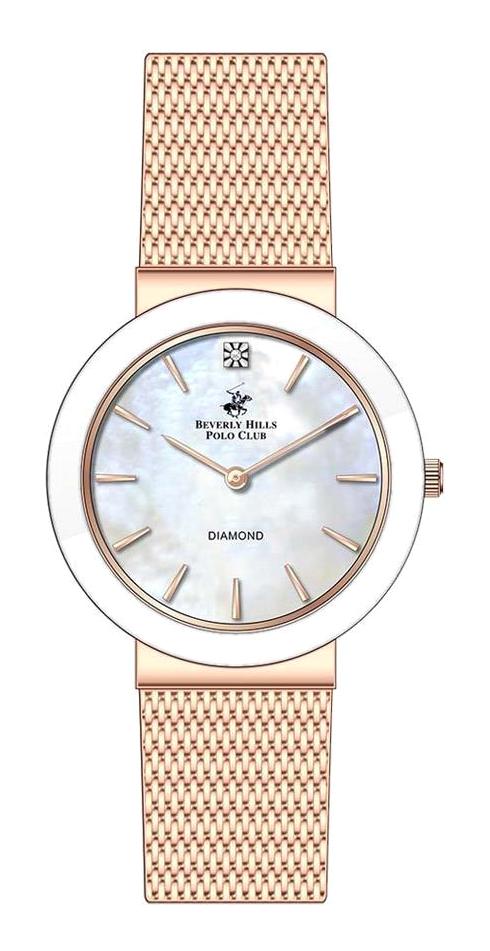 Beverly Hills Polo Club BP3246X.420 35 mm Rose Gold Çelik Kordon Analog Kadın Kol Saati