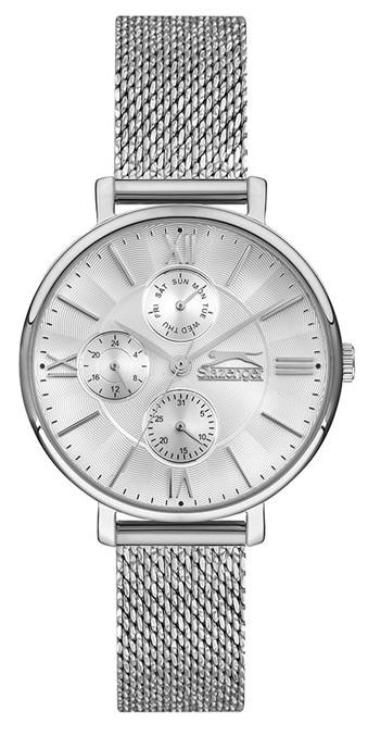 Slazenger SL.09.1987.4.03 Takvimli 36 mm Gri Çelik Kordon Analog Kadın Kol Saati