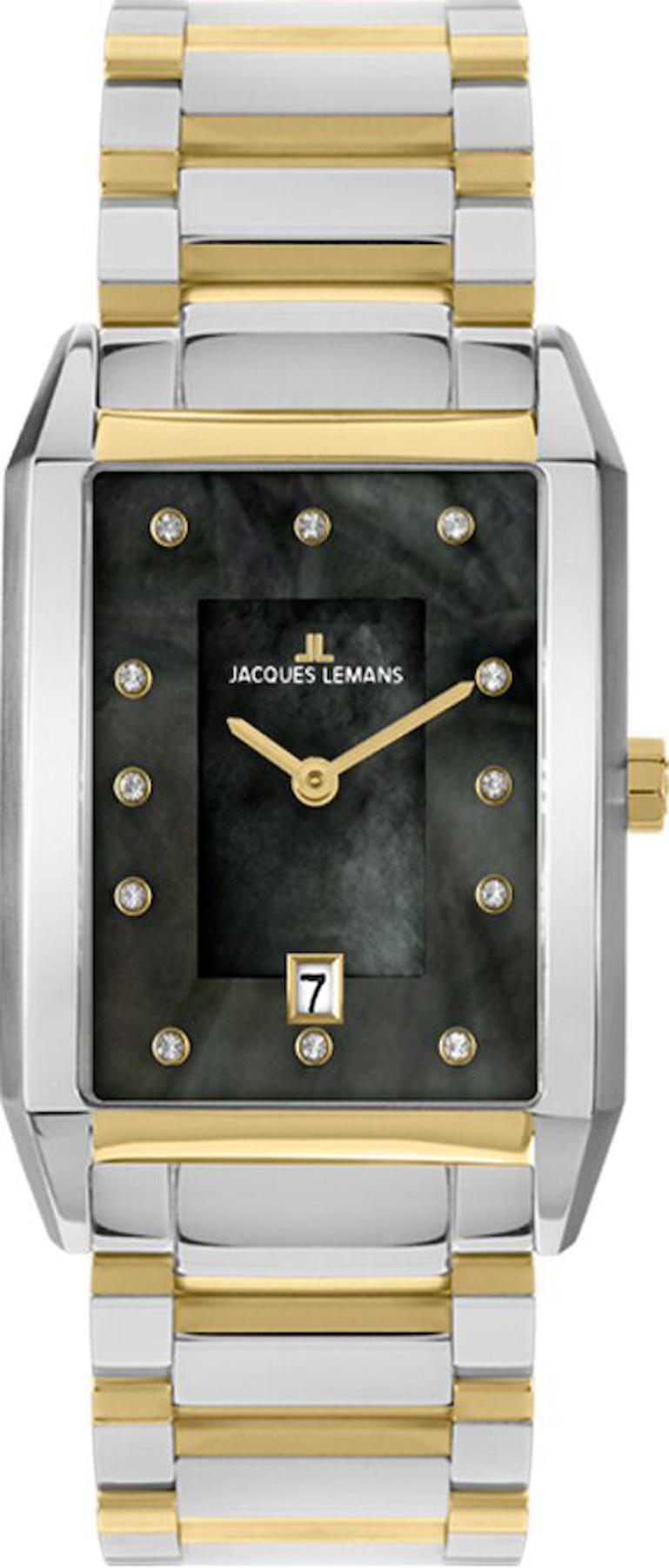 Jacques Lemans 1-2159M 30 mm Altın-Gri Çelik Kordon Analog Kadın Kol Saati