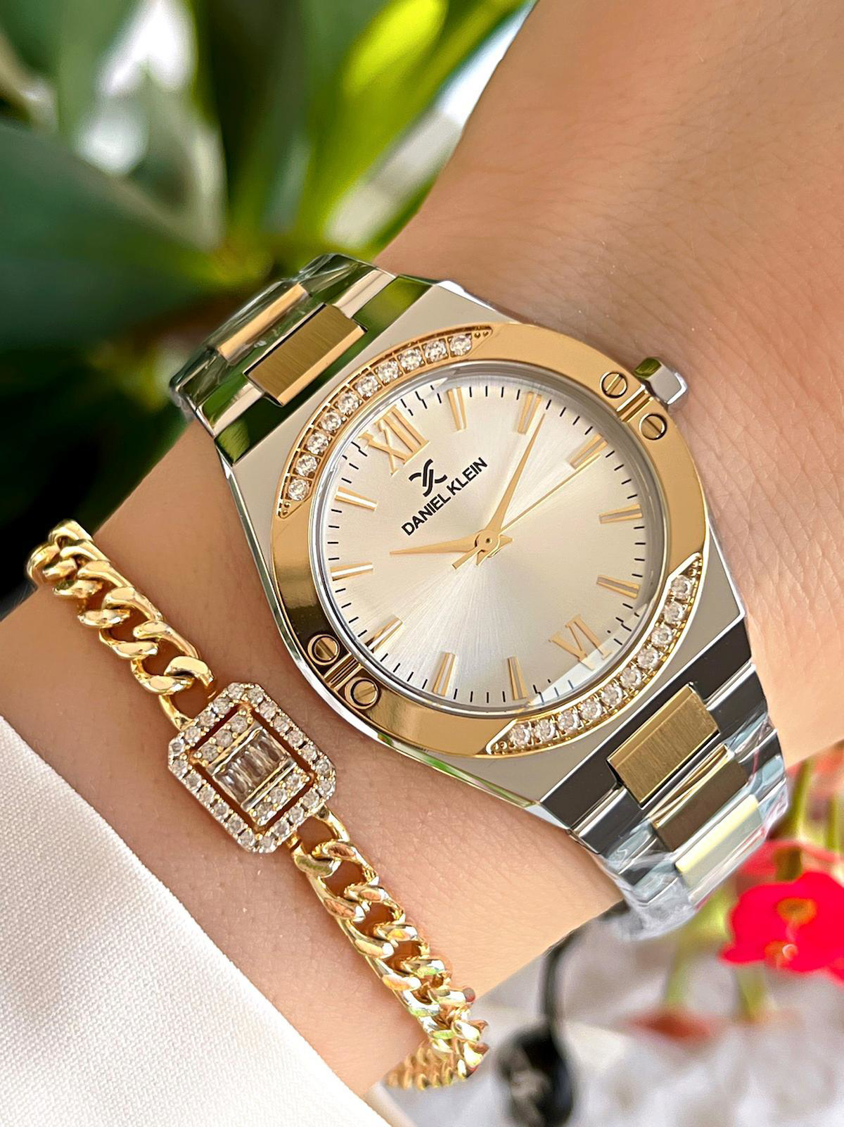 Daniel Klein BDK.13783.5 34 mm Altın-Gri Çelik Kordon Analog Kadın Kol Saati