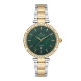 Nacar NC34-39B662-CNMS Takvimli 33 mm Altın-Gri Çelik Kordon Analog Kadın Kol Saati