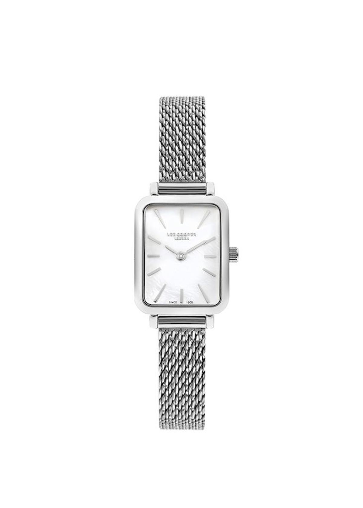 Lee Cooper LC07815 40 mm Gri Hasır Kordon Analog Kadın Kol Saati