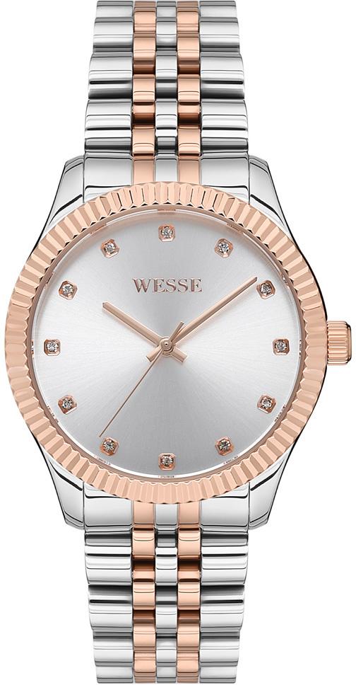 Wesse WWL108801 36 mm Gri-Rose Gold Çelik Kordon Analog Kadın Kol Saati