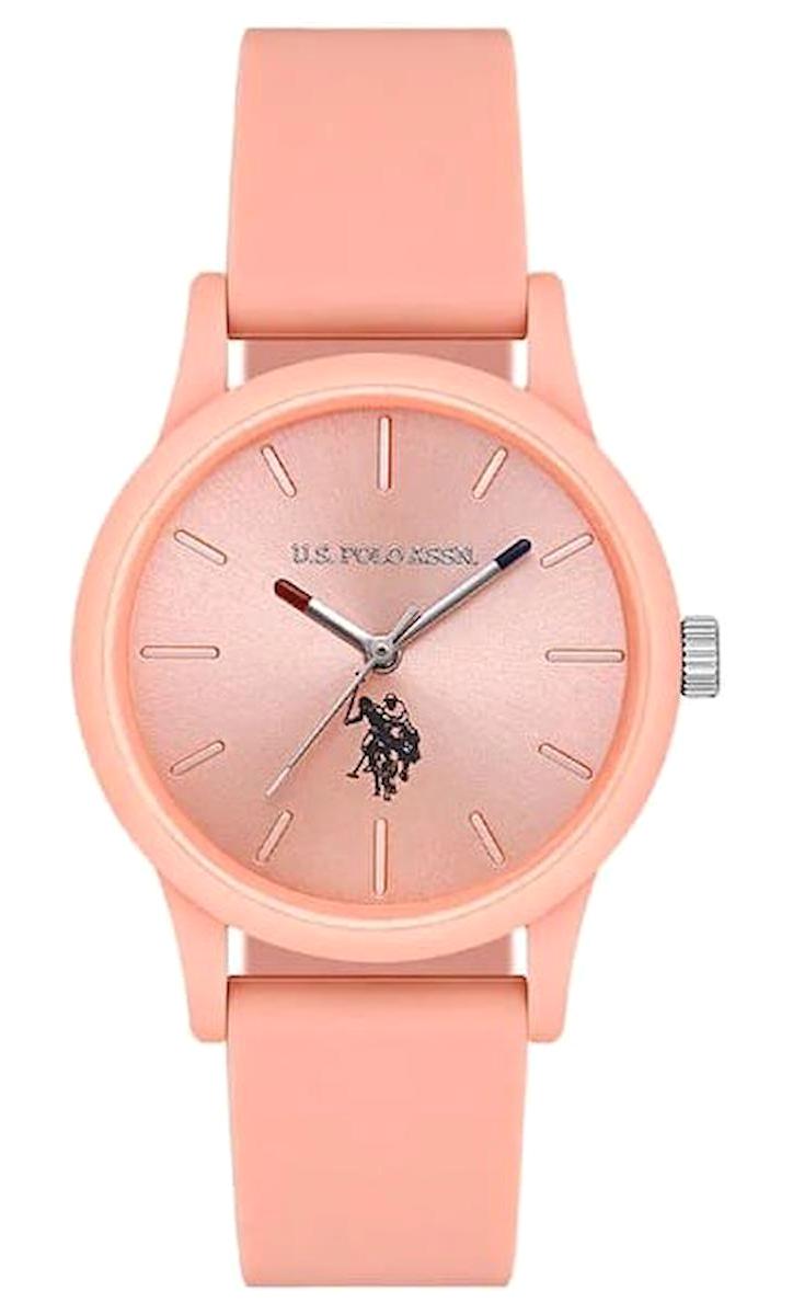 U.S. Polo Assn USPA2089-04 34 mm Pembe Silikon Kordon Analog Kadın Kol Saati