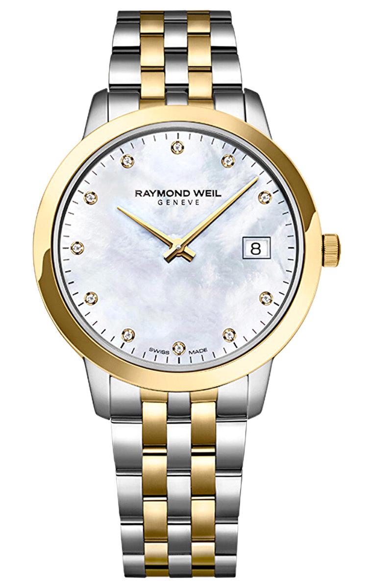 Raymond Weil RW5385STP97081 Takvimli 34 mm Altın-Gri Çelik Kordon Analog Kadın Kol Saati
