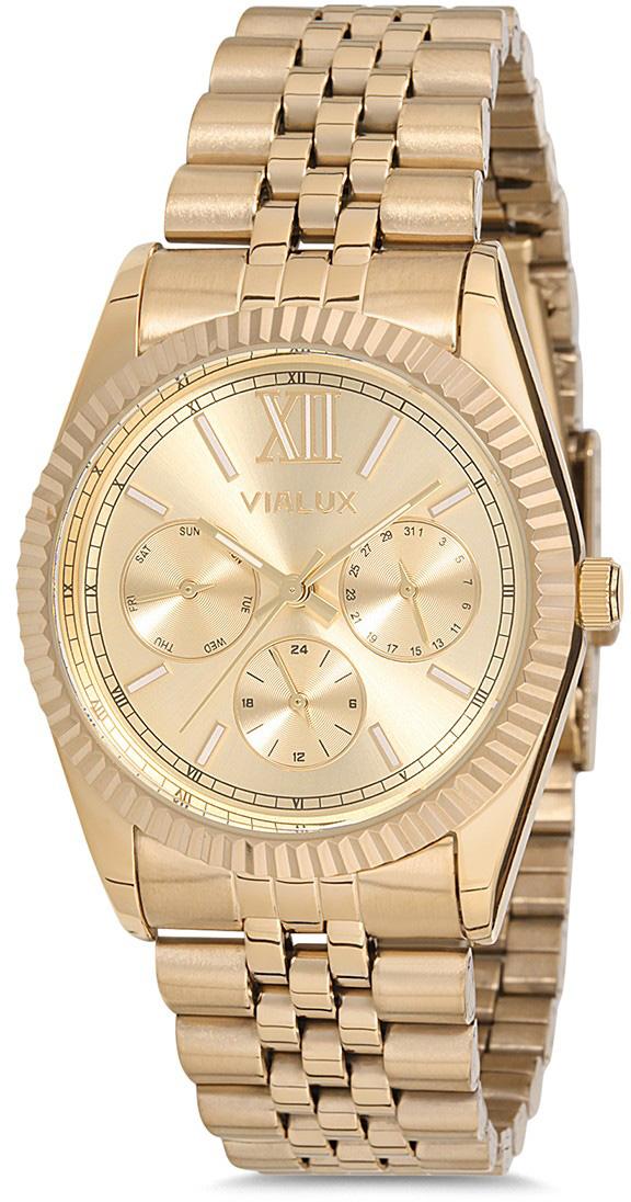 Vialux LY573G-07SG 36 mm Altın Çelik Kordon Analog Kadın Kol Saati
