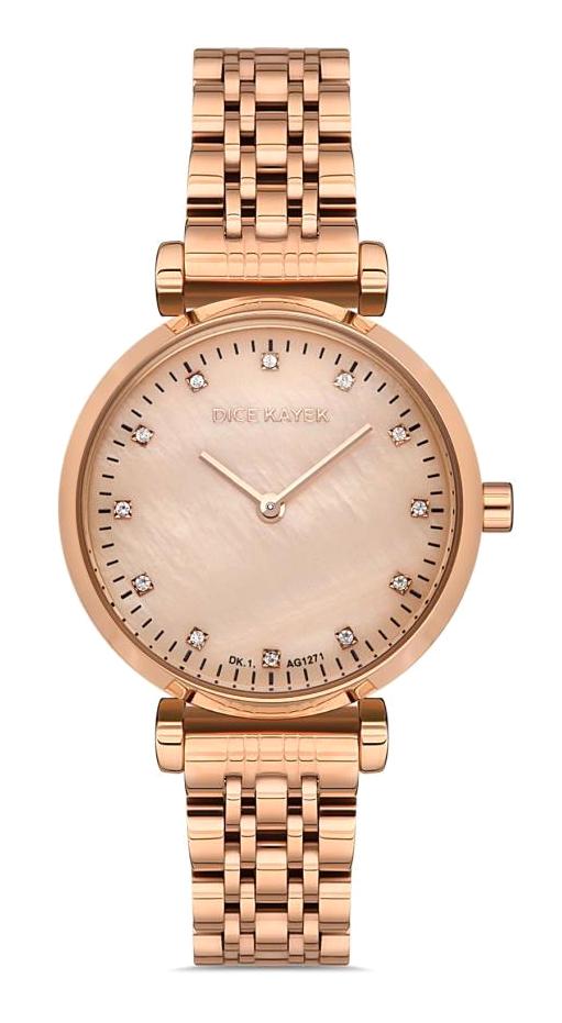 Dice Kayek DK.1.AG1271.05 30 mm Rose Gold Çelik Kordon Analog Kadın Kol Saati