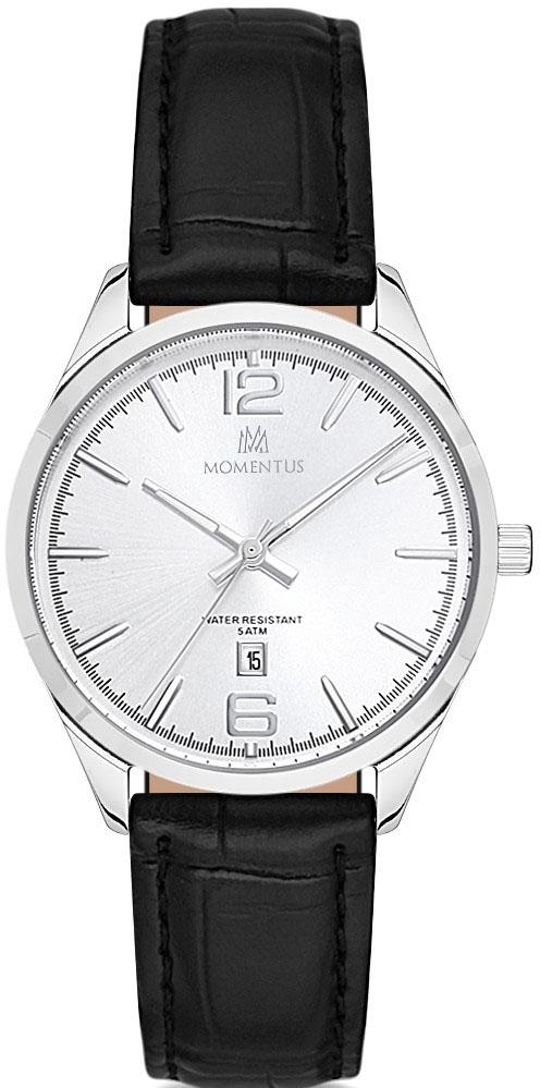 Momentus CW231S-02BS Takvimli 32 mm Siyah Deri Kordon Analog Kadın Kol Saati