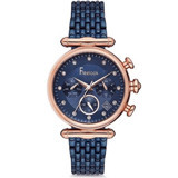 Freelook F.8.1080.02 36 mm Lacivert Çelik-Hasır Kordon Analog Kadın Kol Saati