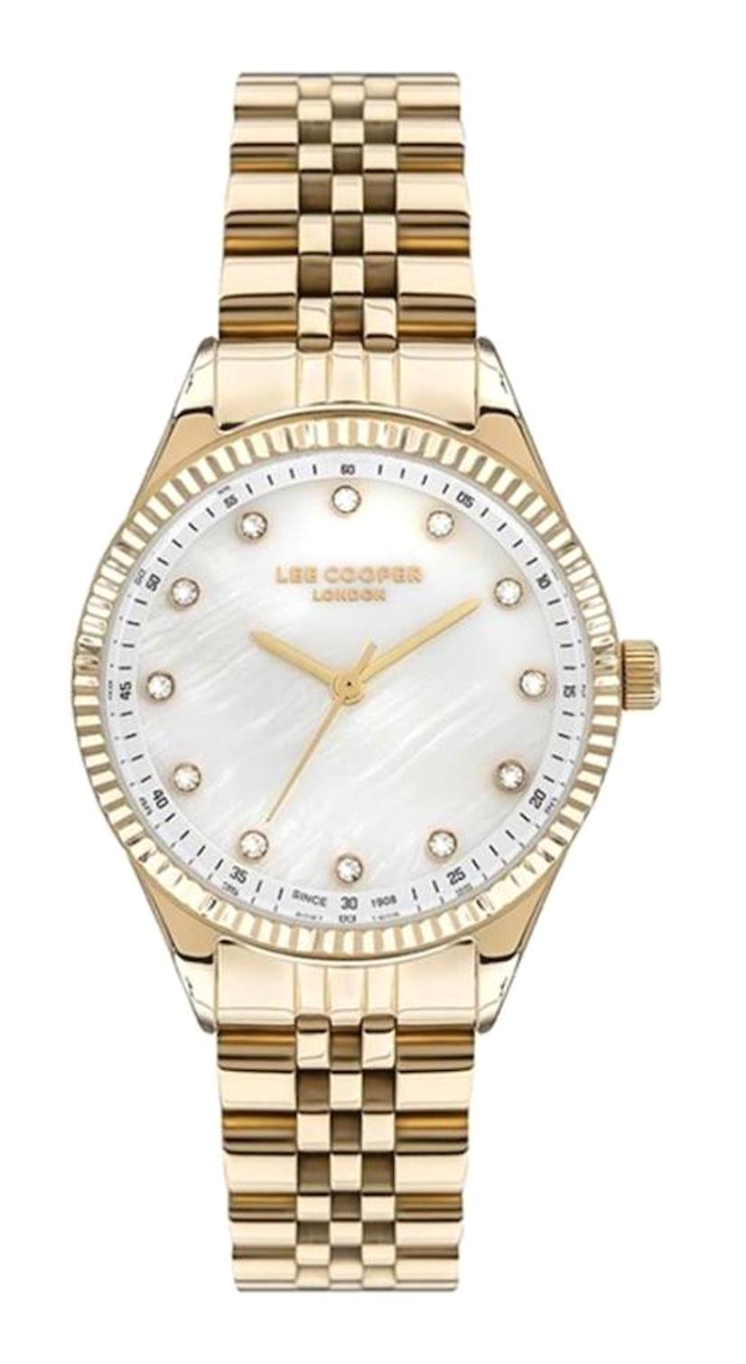 Lee Cooper LC07310.120 40 mm Altın Çelik Kordon Analog Kadın Kol Saati