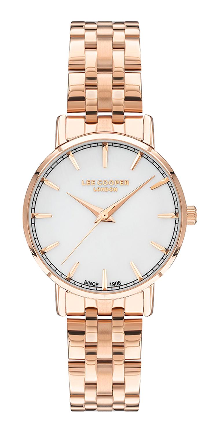 Lee Cooper LC07503.420 40 mm Rose Gold Plastik Kordon Analog Kadın Kol Saati