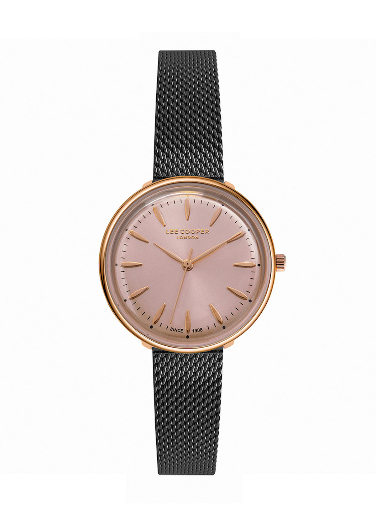 Lee Cooper LC07087.480 40 mm Siyah Çelik Kordon Analog Kadın Kol Saati