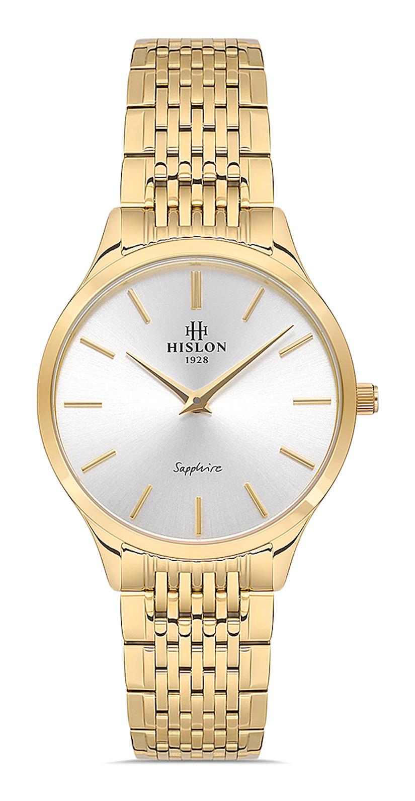 Hislon QL135G-02SG 30 mm Altın Çelik Kordon Analog Kadın Kol Saati