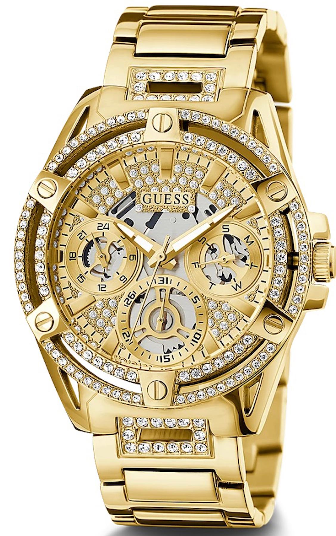 Guess GUGW0464L2 Takvimli 40 mm Altın Çelik Kordon Analog Kadın Kol Saati