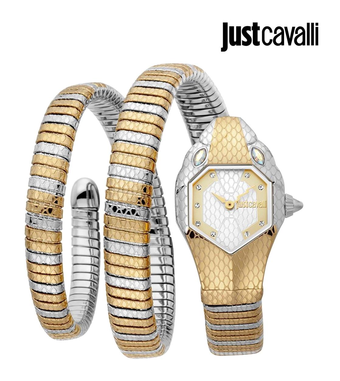 Just Cavalli JC1L168M0075 22 mm Altın-Gri Çelik Kordon Analog Kadın Kol Saati